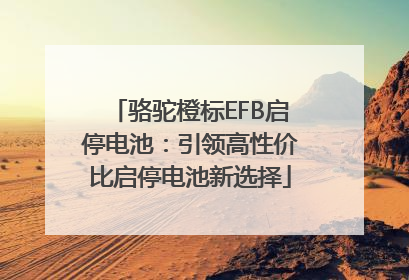 骆驼橙标EFB启停电池：引领高性价比启停电池新选择