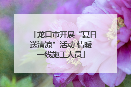 龙口市开展“夏日送清凉”活动 情暖一线施工人员