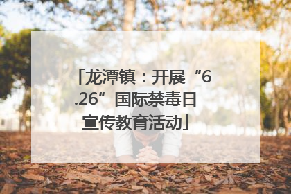 龙潭镇：开展“6.26”国际禁毒日宣传教育活动