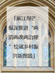 麻江坝芒：纵深推进“两清两改两治理”绘就乡村振兴新图景