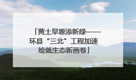 黄土旱塬添新绿——环县“三北”工程加速绘就生态新画卷