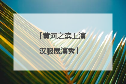 黄河之滨上演汉服展演秀