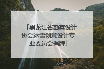 黑龙江省勘察设计协会冰雪创意设计专业委员会揭牌