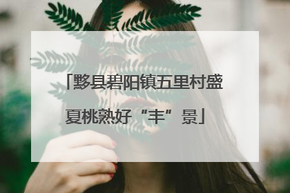 黟县碧阳镇五里村盛夏桃熟好“丰”景