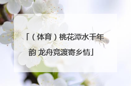 （体育）桃花潭水千年韵 龙舟竞渡寄乡情