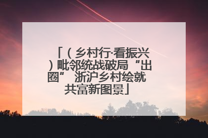 （乡村行·看振兴）毗邻统战破局“出圈” 浙沪乡村绘就共富新图景
