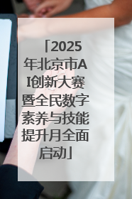 2025年北京市AI创新大赛暨全民数字素养与技能提升月全面启动