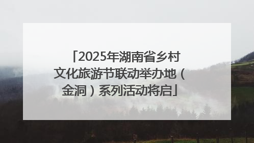 2025年湖南省乡村文化旅游节联动举办地（金洞）系列活动将启