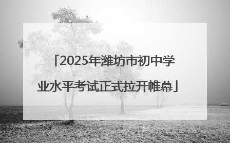 2025年潍坊市初中学业水平考试正式拉开帷幕