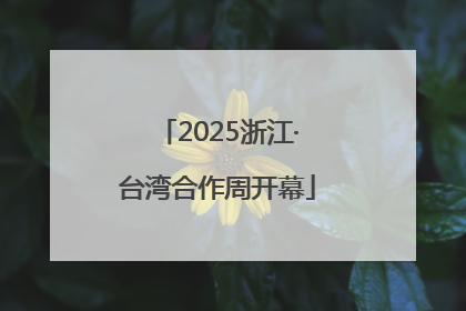 2025浙江·台湾合作周开幕