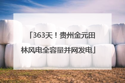 363天！贵州金元田林风电全容量并网发电
