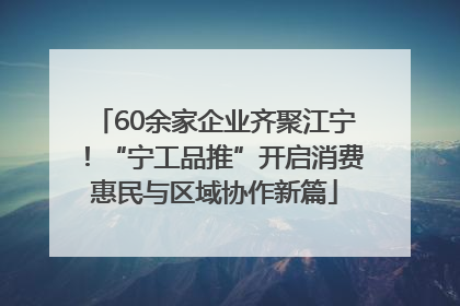 60余家企业齐聚江宁！“宁工品推”开启消费惠民与区域协作新篇