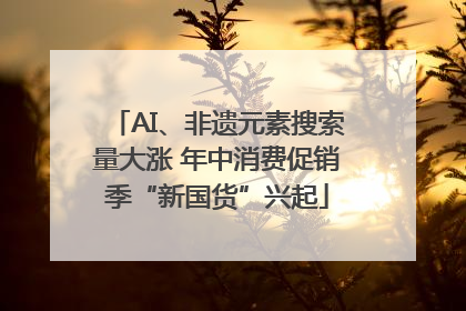 AI、非遗元素搜索量大涨 年中消费促销季“新国货”兴起