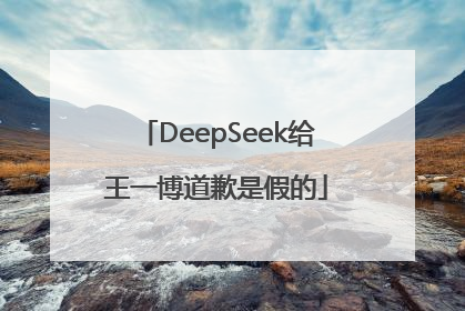 DeepSeek给王一博道歉是假的