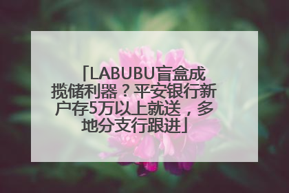 LABUBU盲盒成揽储利器？平安银行新户存5万以上就送，多地分支行跟进